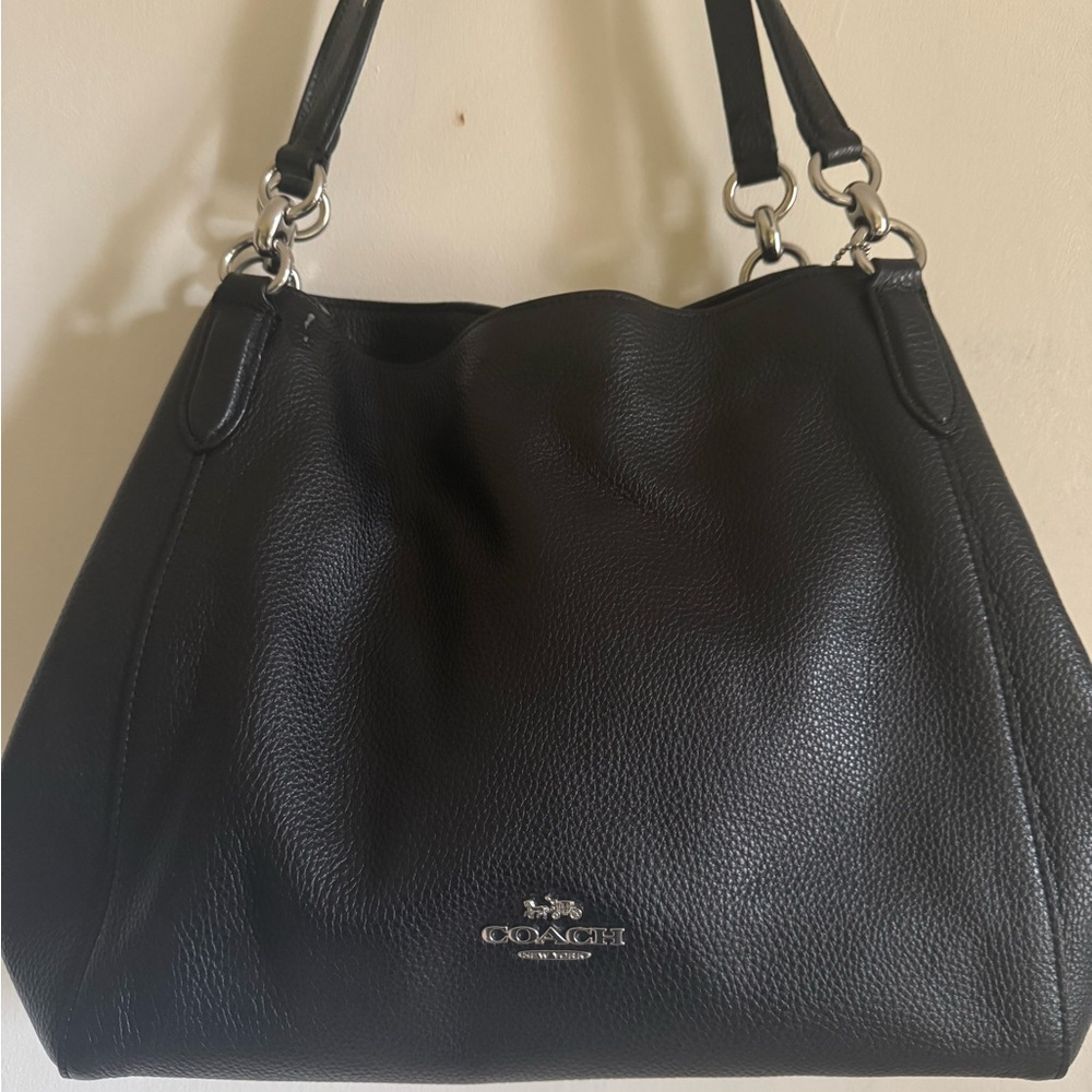 Coach Black Leather Shoulder Bag